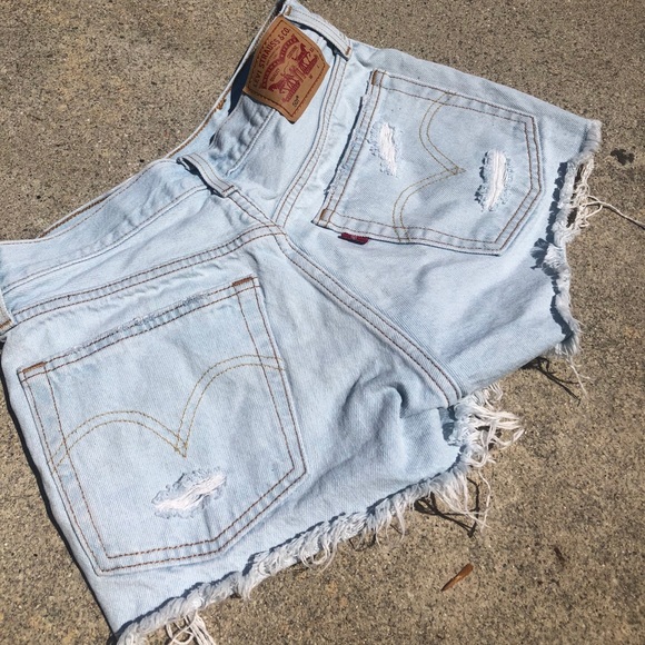 #Vintage #Levi #High Waist Denim Jean Shorts - Picture 1 of 5